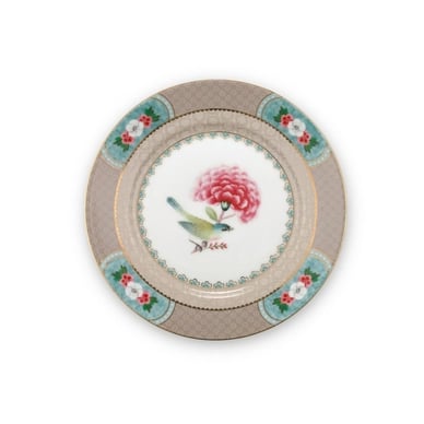 Pip Studio Blushing Birds Gebaksbord Khaki 17 cm (Set van 6) - outlet — outlet/retourdeal