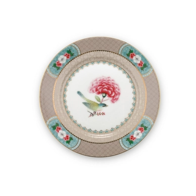 Pip Studio Blushing Birds Gebaksbord Khaki 17 cm (Set van 6)