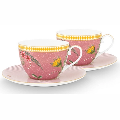 Pip Studio La Majorelle Kop en Schotel - Set van 2 - Roze
