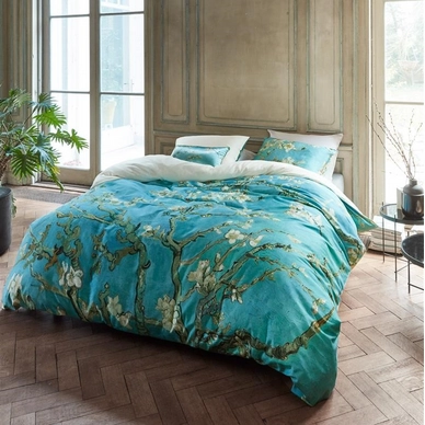 Beddinghouse x Van Gogh Museum Almond Blossom Dekbedovertrek Blauw - outlet — outlet/retourdeal