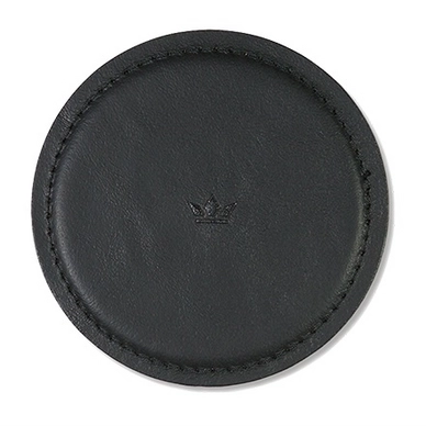 Dutchdeluxes Coaster Split Leather Onderzetter Black set van 4 - outlet — outlet/retourdeal