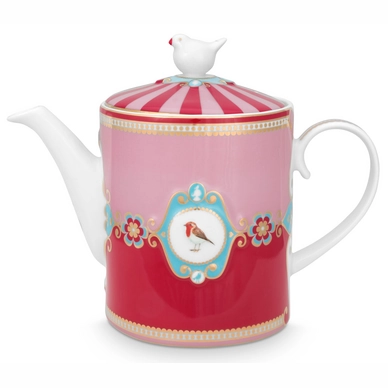 Pip Studio Love Birds Theepot Red Pink 1,3 L