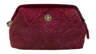 Pip Studio Velvet Quiltey Days Toilettas Dames Red Cosmetic Purse Small