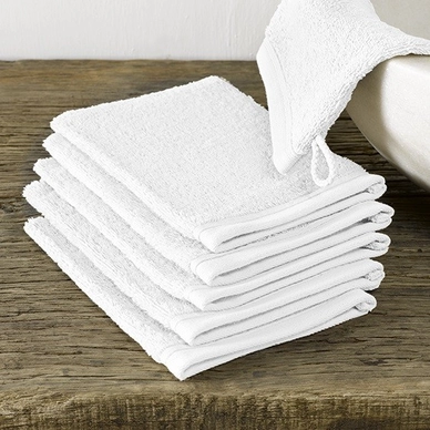 De Witte Lietaer Imagine Washandje White (set van 6)