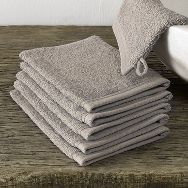 De Witte Lietaer Imagine Washandje Taupe set van 6