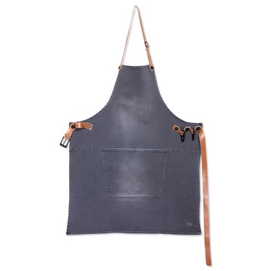 Dutchdeluxes Amazing Apron BBQ Style Schort Washed Grey Denim - outlet — outlet/retourdeal