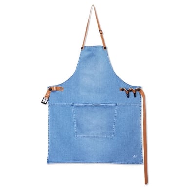 Dutchdeluxes Amazing Apron BBQ Style Schort Washed Indigo Denim - outlet — outlet/retourdeal