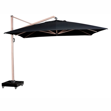 Platinum Icon Premium Zweefparasol Faded Black (350 x 350 cm)
