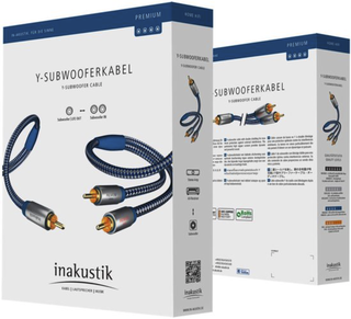 Y-split subwooferkabel 5 meter inakustik premium serie