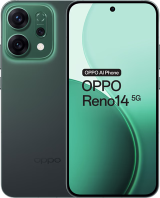 OPPO Reno 14 256GB Groen 5G - tweedekans · geen oplader meegeleverd — outlet/retourdeal