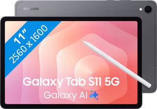 Samsung Galaxy Tab S11 11 inch 128GB Wifi + 5G Grijs - tweedekans · geen oplader meegeleverd — outlet/retourdeal