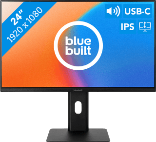 BlueBuilt 24 inch Full HD Monitor met USB C - outlet/retourdeal
