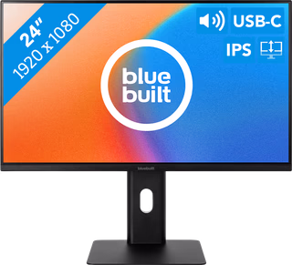 BlueBuilt 24 inch Full HD Monitor met USB C - outlet/retourdeal