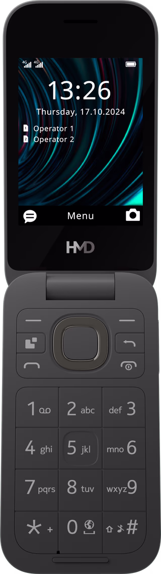HMD 2660 Flip 128MB Zwart - tweedekans · geen oplader meegeleverd — outlet/retourdeal