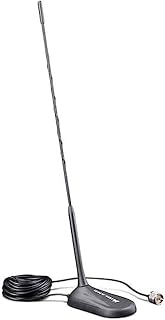 Midland - Magnetische CB-antenne MC45 voor CB-radio, compact 45 cm voor auto's en bestelwagens, installatie zonder boren, sterke magneetbasis, geluidsarm, compatibel met Alan 48, Alan 68, M-Mini, CB