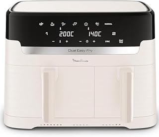 Moulinex Easy fry Collection Ivoor, 8L, tot 8 personen, 6 intuïtieve programma's, Airfryer, Volledige maaltijd, synchronisatie, energiebesparing, speciale app, EZ901AF0