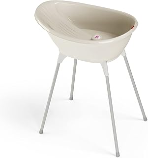 OKBABY Bella set - babybadje met badstandaard voor baby's van 0-12 maanden - ecru