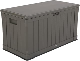 Lifetime 60089 439 liter (116-gallon) opbergdoos voor binnen of buiten gebruik stijve dual-wall HDPE - donkerbruin