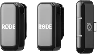 RØDE Draadloze Micro - Compacte Draadloze Microfoon, Twee Microfoons met Oplaadcase voor Smartphone Content Creatie - USB-C, Zwart