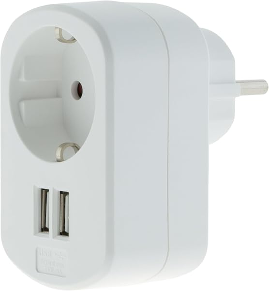 Zenitech Schuko Wandcontactdoos 16A + 2 USB A Poorten 3.4A - outlet/retourdeal