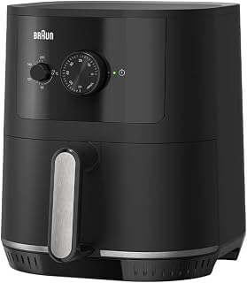 Braun MultiFry 3 HF3000IBK, Airfryer met 4.3L Capaciteit, 80-200° Temperatuur Instelling, RealAir Technologie, Timer, 1500W, Mat Zwart