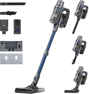 Olvy Draadloze Steelstofzuiger met Dweilfunctie – 2-in-1 Accu-Stofzuiger zonder Zak – 35.000 Pa Zuigkracht, 5 Standen – LED-Display – Lichtgewicht Stofzuiger met HEPA-Filter & Accessoires