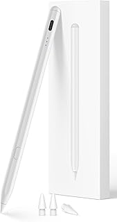 Stylus Pen voor iPad 2018-2025 met USB-C snellaadvermogen, palmrejectie en kantelgevoeligheid potlood voor ipad 11/10/9/8/7/6, iPad mini 7/6/5, iPad Air M3/M2/5/4/3, i-Pad Pro M4 13"/12,9"/11″