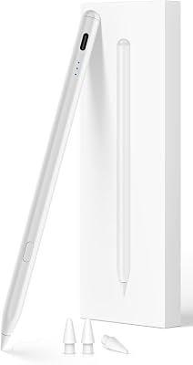 Stylus Pen voor iPad 2018-2025 met USB-C snellaadvermogen, palmrejectie en kantelgevoeligheid potlood voor ipad 11/10/9/8/7/6, iPad mini 7/6/5, iPad Air M3/M2/5/4/3, i-Pad Pro M4 13"/12,9"/11″