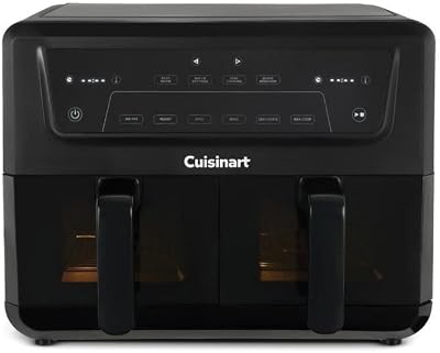 Cuisinart XXL Airfryer met 2 compartimenten, zonder PFAS – chemievrij koken, frituren met hete lucht, braden, grillen, bakken, dehydreren, Max Crisp en warmhouden, dubbele lades, 2 x 5,2 L