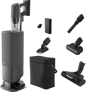 AEG Ultimate AP83A25XNX 8000 Accustofzuiger met afzuigstation en reserveaccu, automatische langere looptijd, 5-traps filtratie, voor harde vloeren, tapijt, dierenharen, 25 V accu, 400 ml, donkergrijs