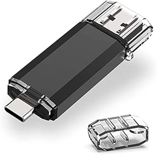 RAOYI USB C Stick 128 GB dual USB Stick 3.0 OTG memory stick 128GB flashdrive voor tablet/smartphone/Android/pc/laptop/Windows/IOS (zwart)