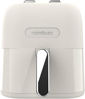Cecotec AirFryer zonder olie van 5 L Cecofry Antique 5000. AirFryer. 1500 W, Digitaal, Retro-ontwerp, PerfectCook-technologie, 80-200ºC, Instelbare Tijd, Afneembare Onderdelen
