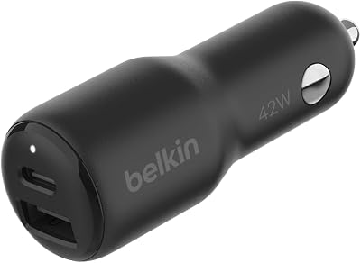 Belkin BoostCharge 2-poorts autolader 42 W met 30 W PPS USB-C - tweedehands - zeer goed — outlet/retourdeal