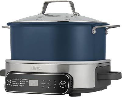 Ninja Foodi PossibleCooker, 6L-Slowcooker & Rijstkoker, 8-in-1 Veelzijdige Functies, Middernachtblauw, MC1101EU