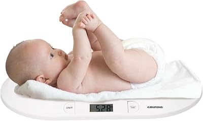 Grundig Baby Weegschaal Digitaal - Digitale Weegschaal Tot 20kg - Babyweegschaal Voor Huisdieren en Honden - LCD Display - Tare Functie - Automatische Uitschakeling - 2 AAA Batterijen