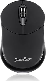 Perixx Perimice-802 Mini Draadloze Bluetooth Muis, Draagbare Kleine 3 Knoppen Optische Muis voor Laptop Android Tablet PC, Werkt zonder USB-ontvanger, Zwart