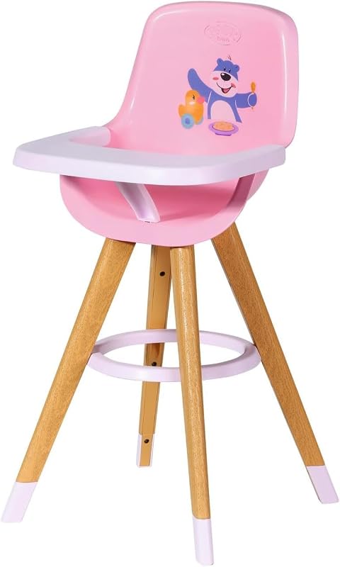 BABY born kinderstoel poppenstoel in moderne houtlook - outlet/retourdeal