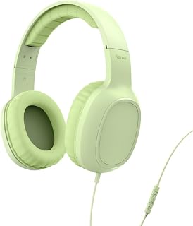Hama Hoofdtelefoon, bekabeld, on Ear Fun C, Supra-Aural, geïntegreerde microfoon, USB-C-kabel 1,2 m, voor muziek, kantoor of gaming, spraakbesturing Siri en Google Assistant, groen