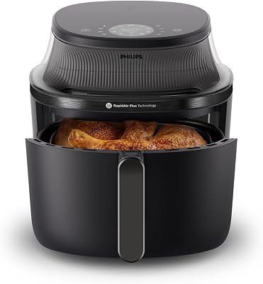 Philips Airfryer 3000 Serie - Premium 6,2L Airfryer met Venster, RapidAir Plus Technologie, 16 Manieren om te Koken, 90% Minder Vet, Gemakkelijk te Reinigen, Touchscreen, Energiebesparend (NA330/00)