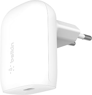 Belkin 30 W USB-C-wandlader, USB-IF-gecertificeerd, PPS, Power Delivery 3.0 voor het snelladen van iPhone 16, 15, 14, Plus, Pro, Pro Max, Galaxy S24 Ultra, Plus, iPad, AirPods, MacBook Air en meer