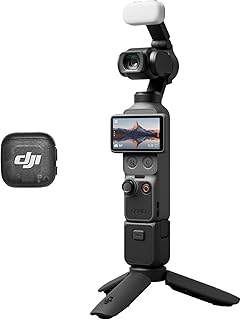 DJI Osmo Pocket 4 Creator Combo, pocket gimbal-vlogcamera | 1″ CMOS & 4K/240fps, 2× verliesvrije zoom, 107GB ingebouwde opslagruimte, Mic 3-zender, invullicht, Osmo mini-statief
