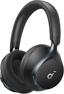 soundcore by Anker Space One, Koptelefoon met Adaptieve en Actieve Ruisonderdrukking, 2X zo sterke stemmendemping, 40 u speeltijd, Appbediening, LDAC Hi-Res Wireless Audio, Comfortabel, Bluetooth 5.3