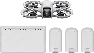 DJI Neo Three-Battery Combo, Mini drone met 4K UHD-camera voor volwassenen, een zelf-vliegende drone van 135 g die u volgt, opstijgen vanaf uw palm, onderwerp volgen (geen controller)