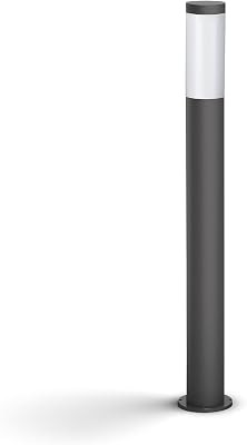 Philips LED Utrecht sokkellamp voor buiten - groot - antraciet - warmwit licht - 20W