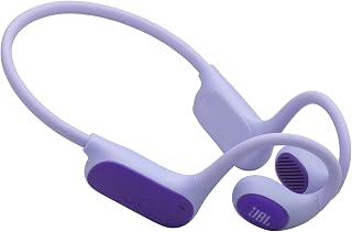 JBL Junior Free Draadloze Open-Ear Hoofdtelefoon voor Kinderen, Lichtgewicht & duurzaam ontwerp, Tot 10 uur batterijduur, Ouderlijk toezicht, JBL OpenSound & Safe Sound-technologie, Paars