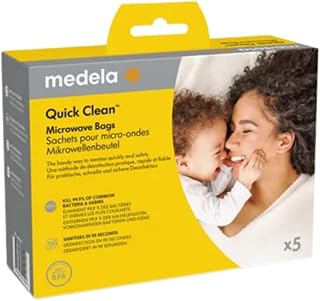 Medela Quick Clean MicroSteam Magnetronzakken voor het steriliseren van babyflessen, melkpompen en stukken, 5 stuks