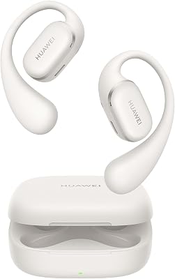 HUAWEI FreeArc Open-ear hoofdtelefoon, bluetooth-hoofdtelefoon met sterling geluid, optimale grip en comfort, IP57 waterdicht, 28 uur speeltijd, sporthoofdtelefoon, iOS & Android & Windows, grijs