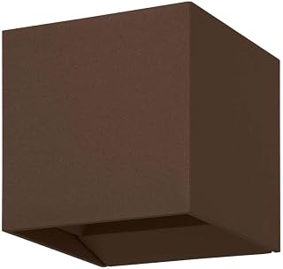 EGLO LED wandlamp buiten Calpino 3, buitenwandlamp met op- en neerverlichting, buitenlamp van metaal in roestbruin, muurlamp warm wit, IP54