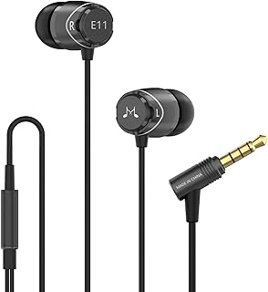 SoundMAGIC E11 Oortjes met Kabel zonder Microfoon Bedrade Oordopjes Hifi Stereo Koptelefoon Geluidsisolerende In Ear Hoofdtelefoons Krachtige Bas Kluwenvrij Snoer Zwart