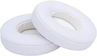 Vervangende Oorkussens voor Beats Dr. Dre Solo 2 Wireless/Dr. Dre Solo 3 Wireless Hoofdtelefoon van MMOBIEL- Memory Foam en Protein PU Koptelefoon Oorkussens - On-Ear Hoofdtelefoon Earpads – Wit